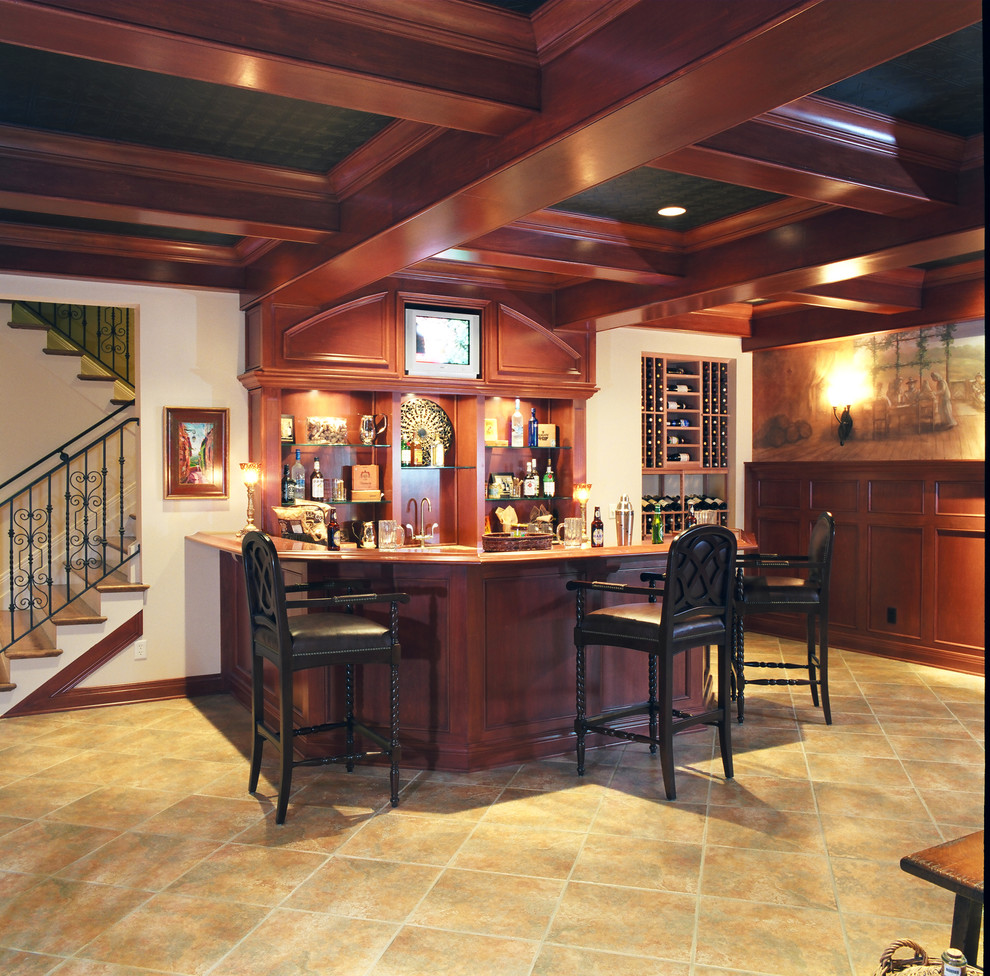 This is an example of a traditional basement in Cincinnati.