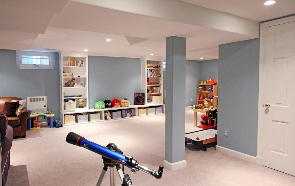 Inspiration for a timeless basement remodel in DC Metro