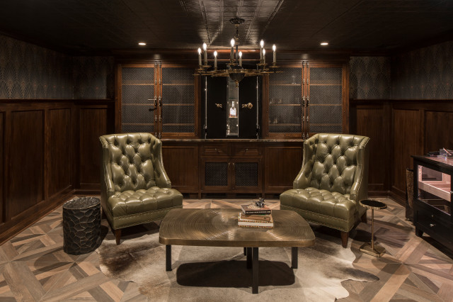 Cigar Lounge - Traditional - Basement - St Louis - by Savvy Design ...