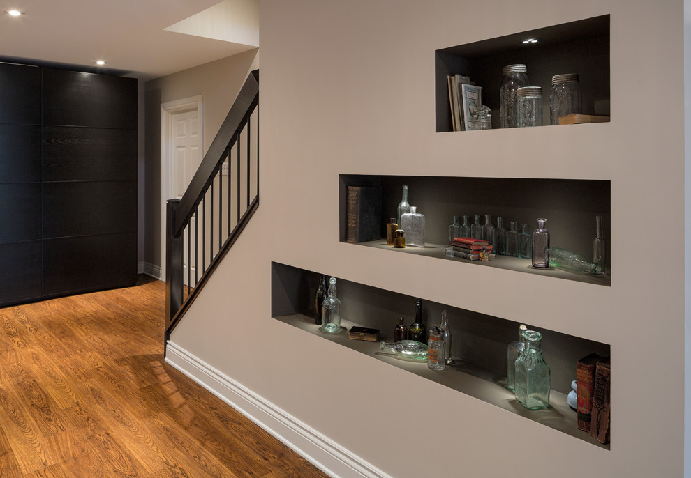 Example of a trendy basement design in Ottawa