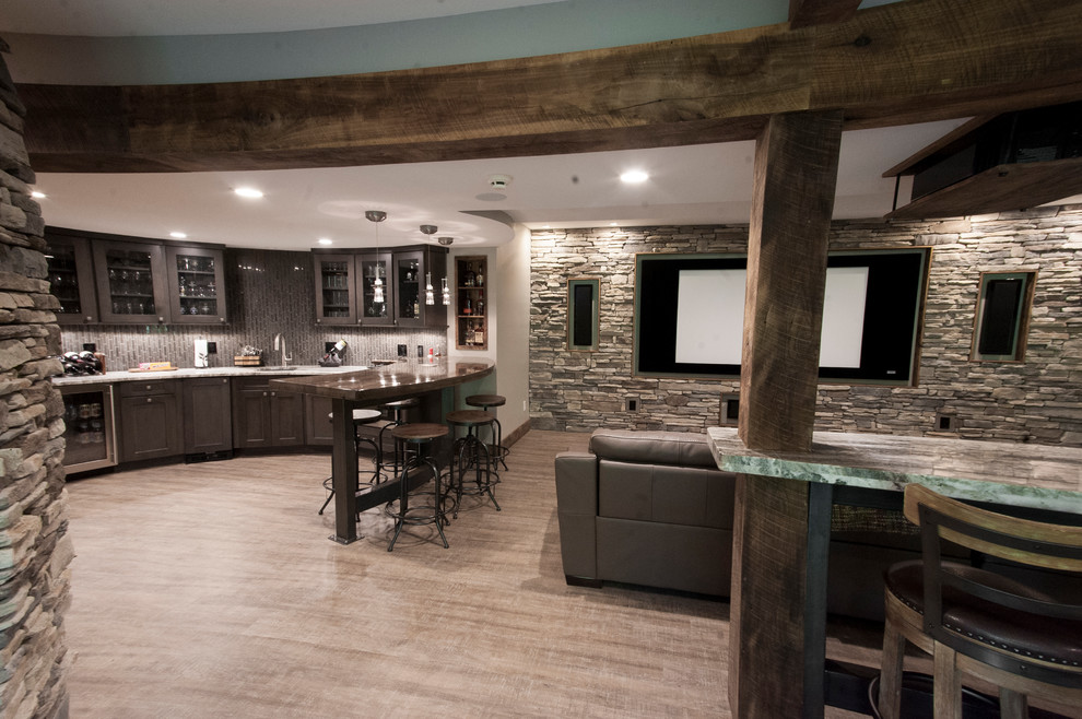This is an example of a rustic basement in Cincinnati.
