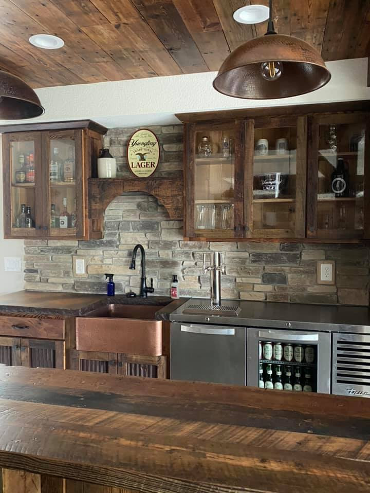 Colorado Basement Bar And More Rustic Basement St Louis By