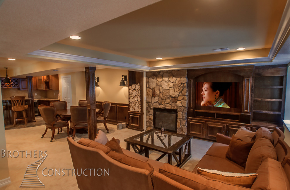 Colorado Basement Finish Blackwood Traditional Basement Denver
