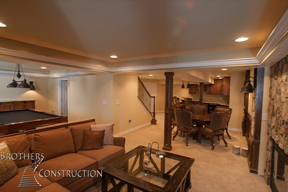 Colorado Basement Finish Blackwood Traditional Basement Denver
