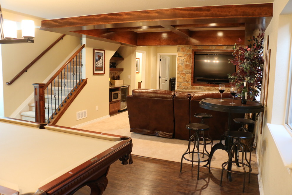 Colorado Basement Rustic Basement Denver by HŌM Solutions, Inc