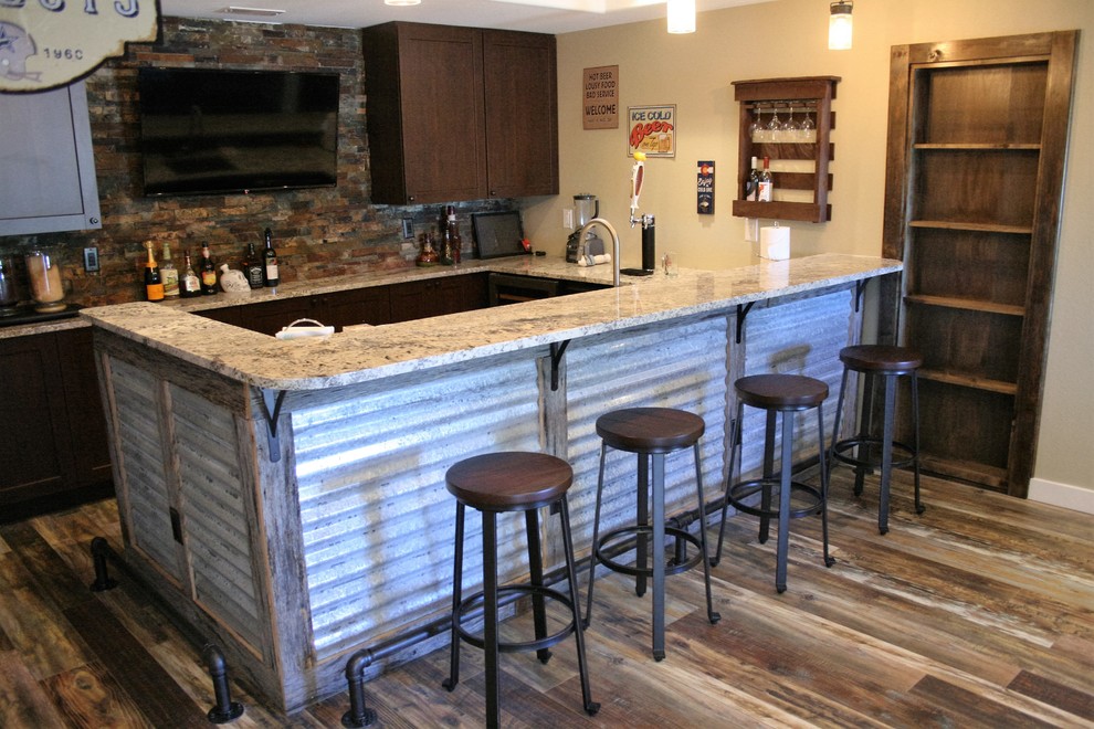 Colorado Rustic Basement Transitional Basement Denver by