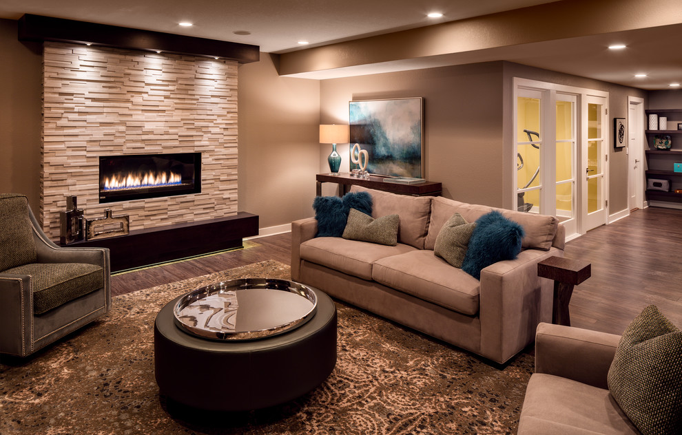 Example of a basement design in Milwaukee