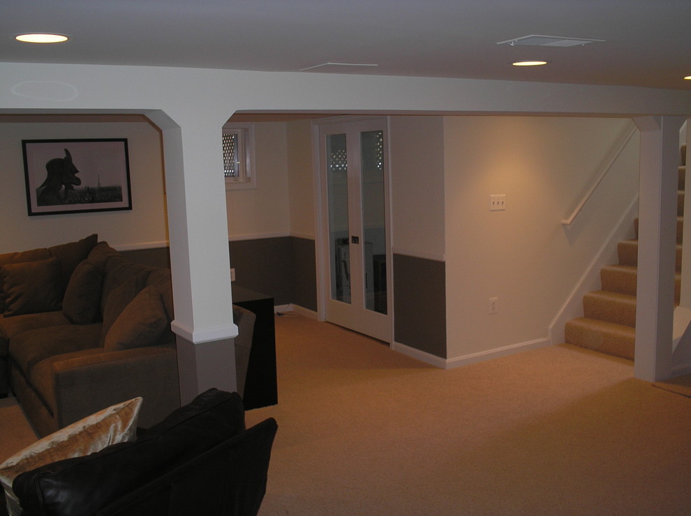 Cook Bros. of Arlington, Va. Basement family rooms Traditional