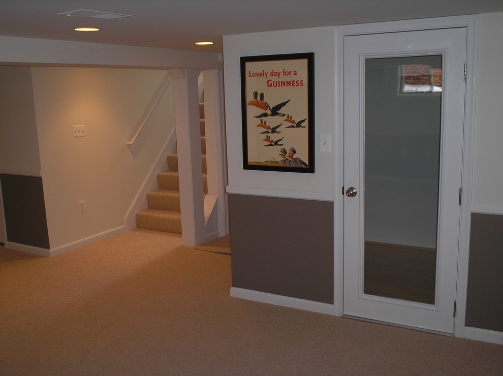 Cook Bros. of Arlington, Va. Basement family rooms Modern