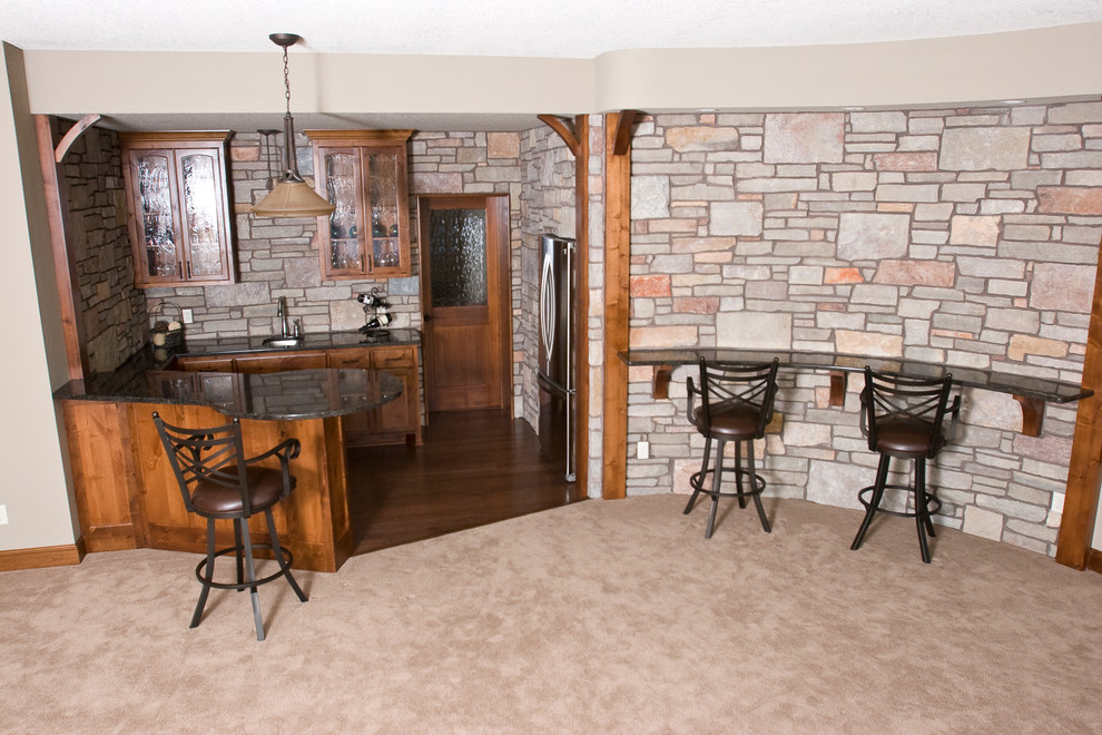 Example of a classic basement design in Minneapolis