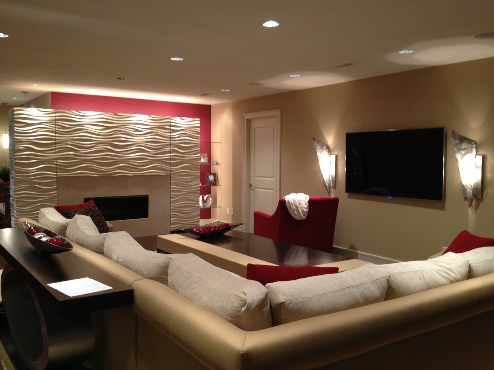 Design ideas for a contemporary basement in St Louis.
