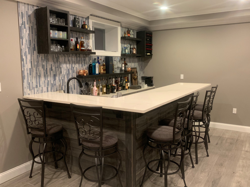 Custom bar build Home Bar New York by K & M FlooringRenovations