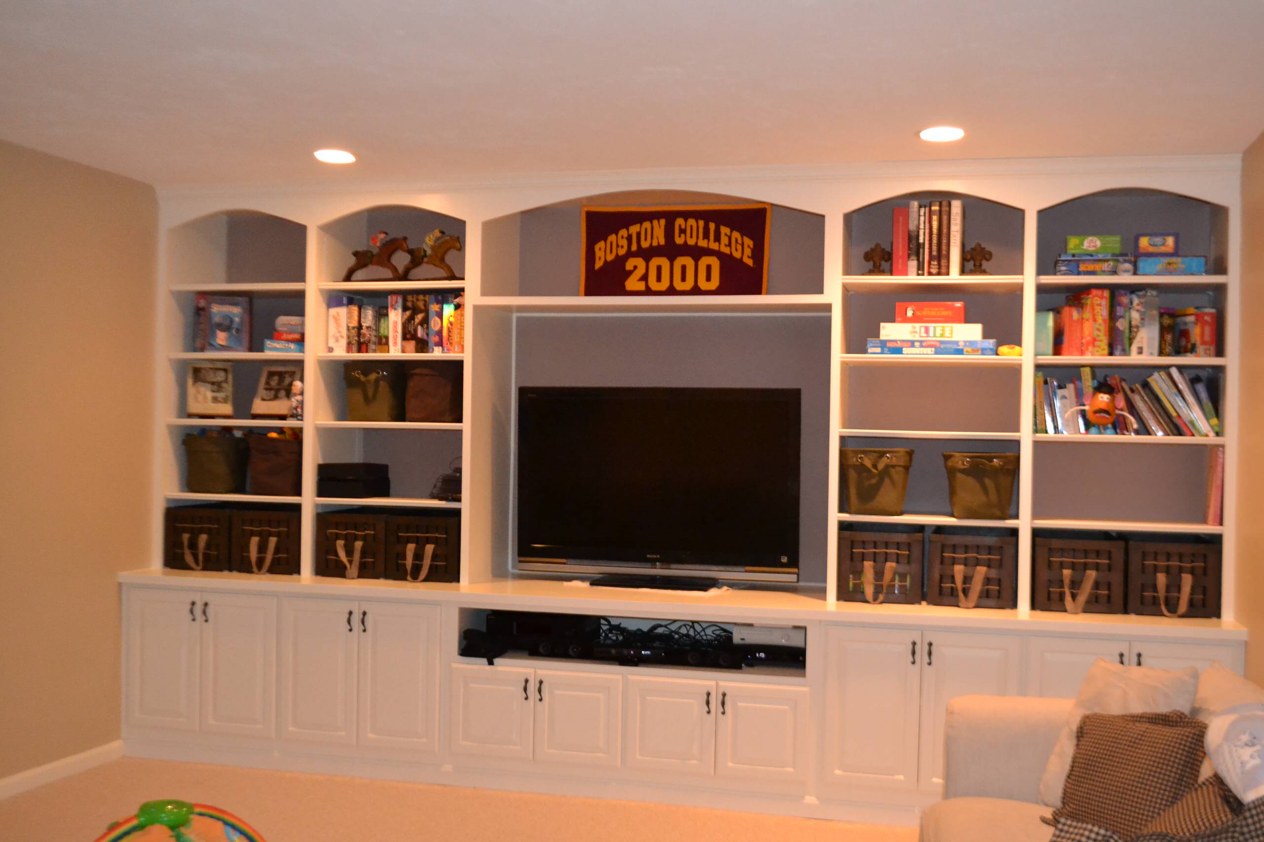pix Basement Built In Shelving Ideas basement built ins houzz