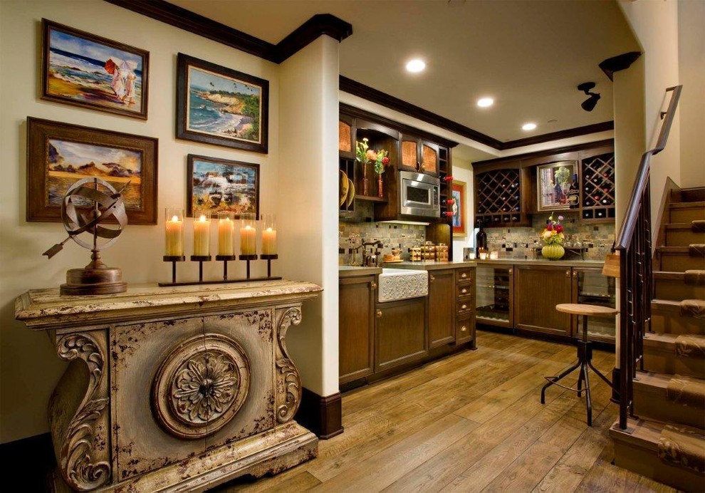Photo of a rustic basement in Orange County.