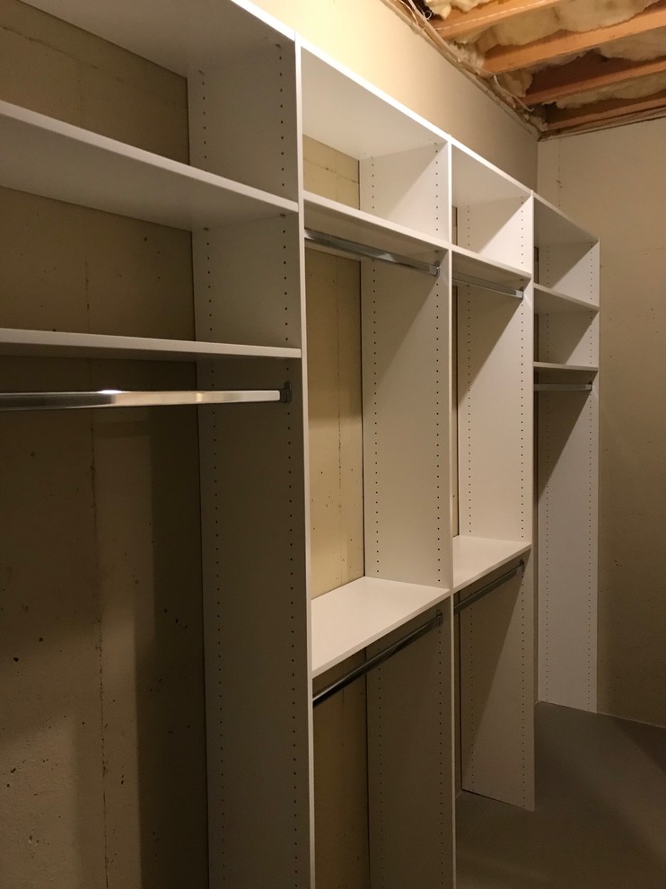 Daughters Walk-in Closet & Basement Storage Closet - Traditional