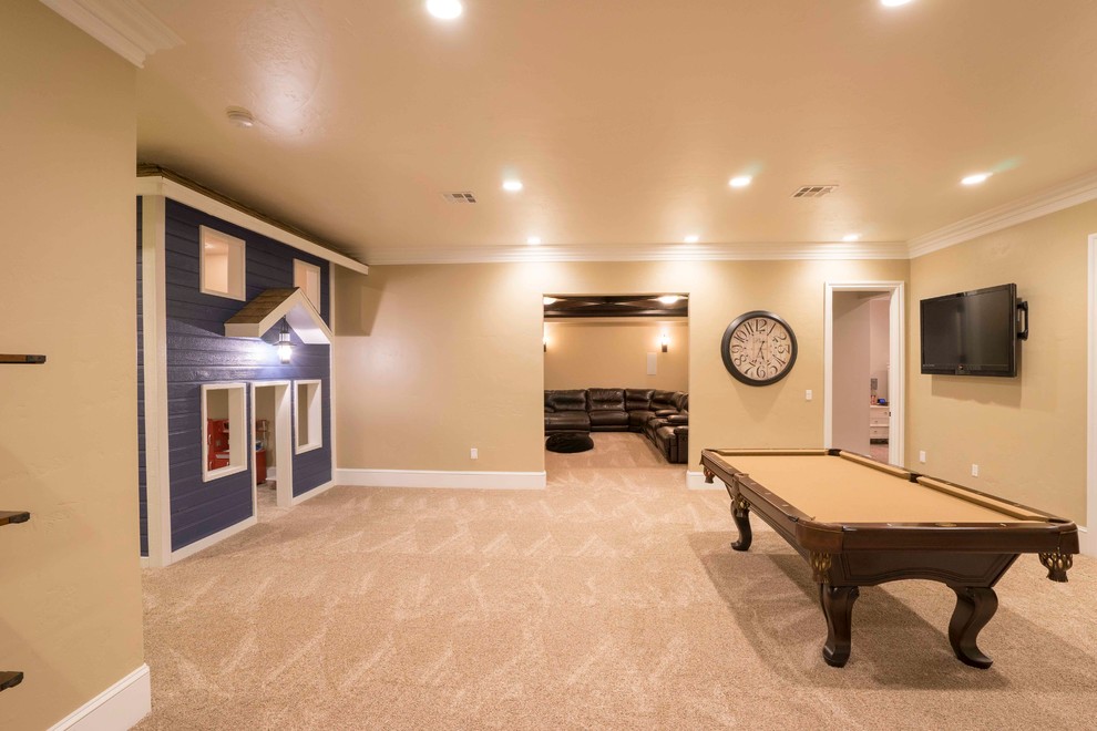 Eagle Estates Traditional Basement Las Vegas by Western Trades