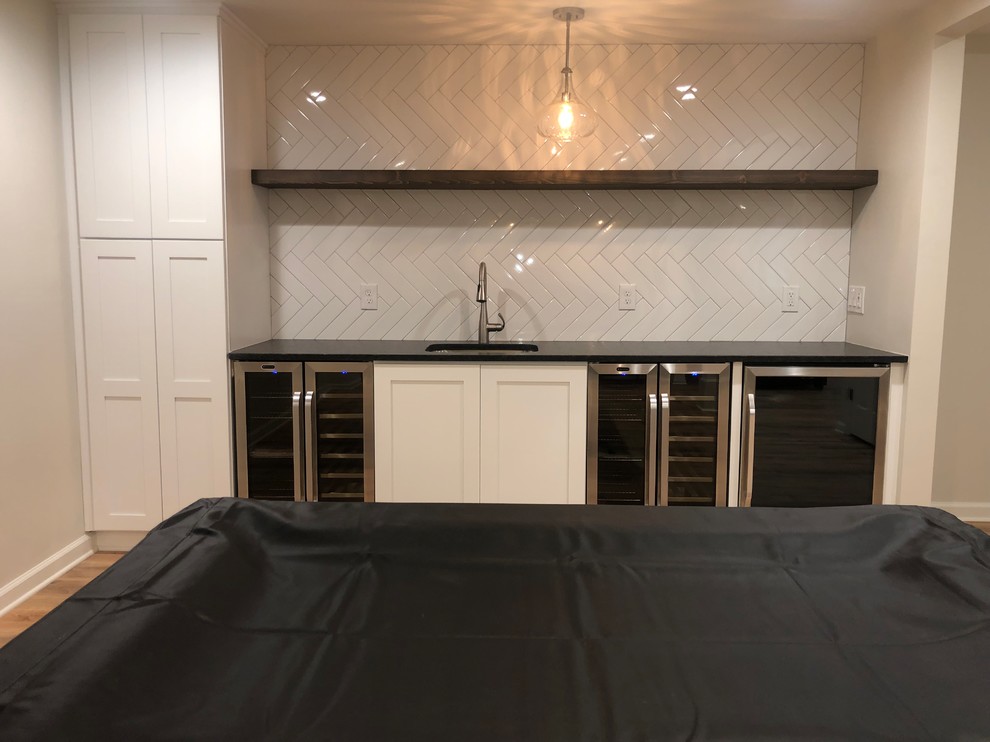 East Cobb Basement Makeover with Wetbar & Spare Bath Contemporary