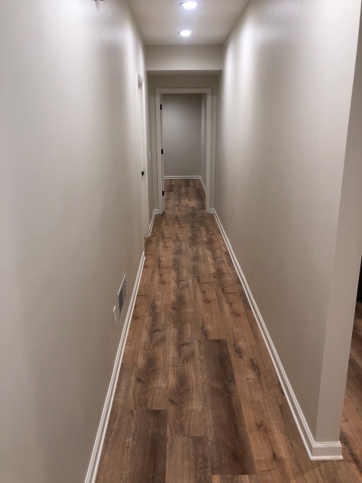 East Cobb Basement Makeover with Wetbar & Spare Bath Contemporary