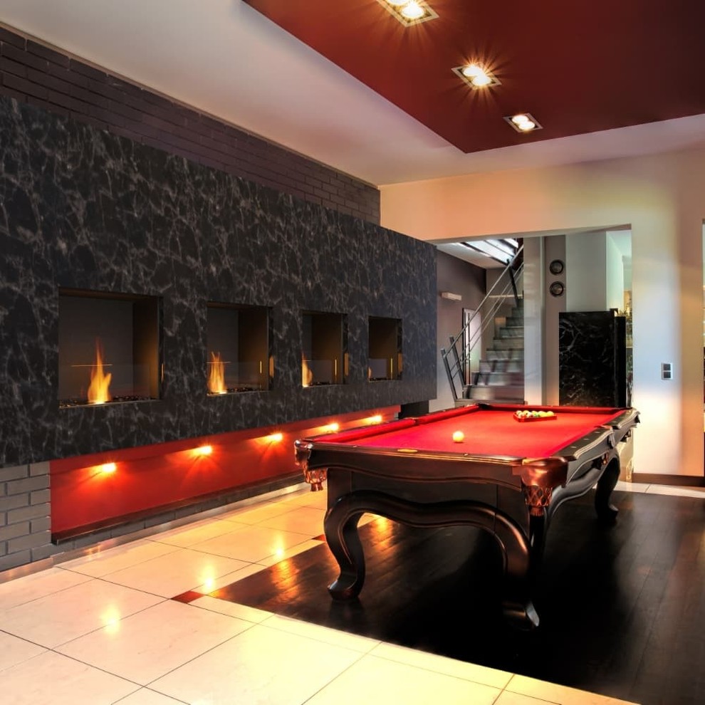 EcoSmart Fire Flex Fireplace Insert Transitional Basement Los