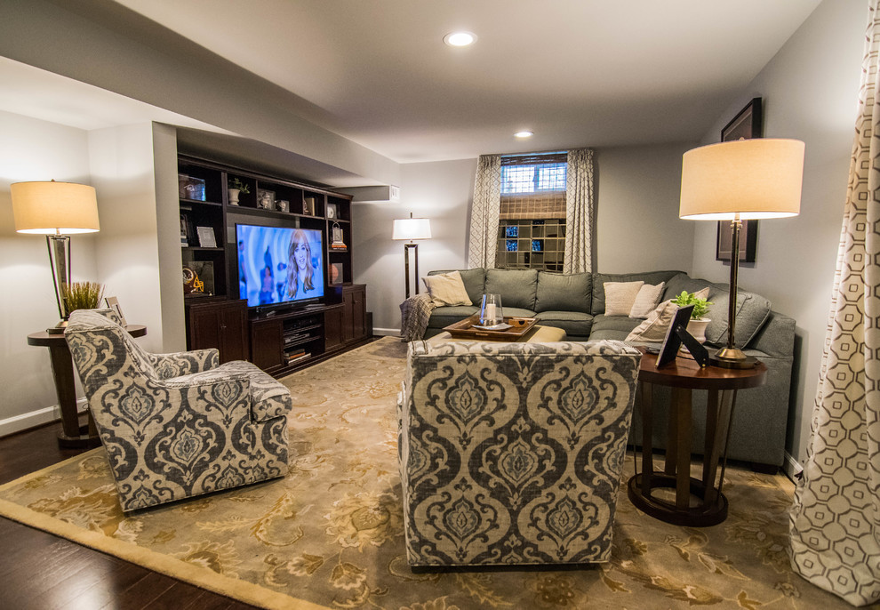 Ellicott City Sports Fans Fantasy Lounge Transitional Basement