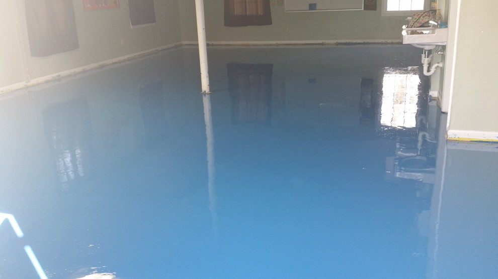 Epoxy Sea Floor - Basement - Birmingham - by Brilliant Services | Houzz