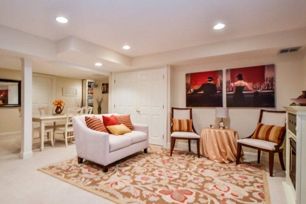 Executive Mansion in CT Traditional Basement New York by Astounding Surroundings Staging