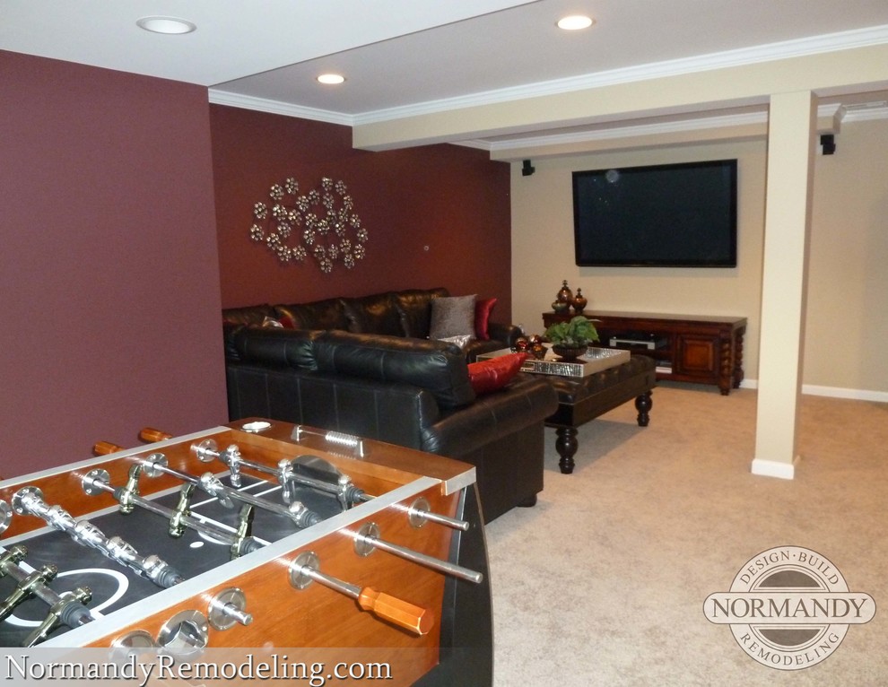 Finished Basement Adds Valuable Living Space Traditional Basement