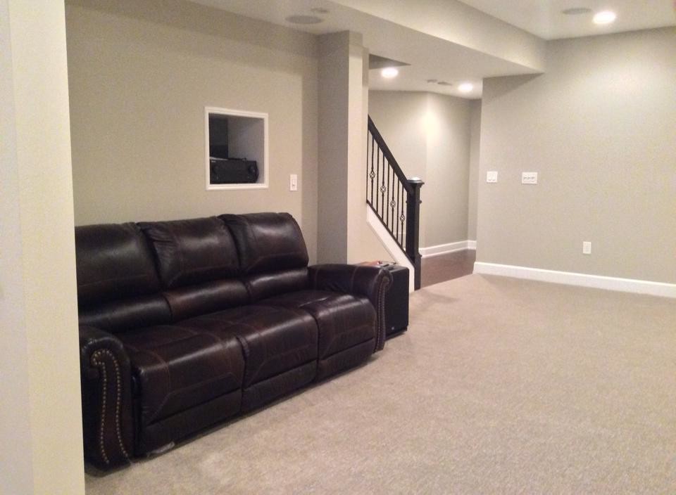 Finished basement carpet Modern Basement Detroit by The Carpet