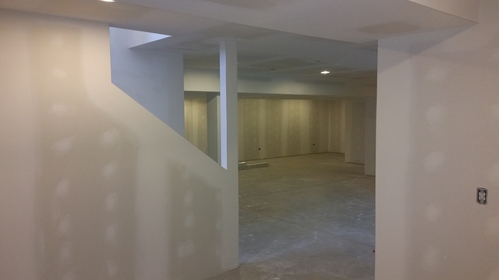 Finished Basement Modern Basement Chicago by Diamond Basement