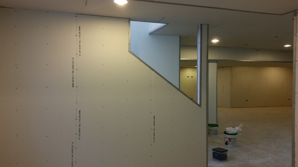 Finished Basement Modern Basement Chicago by Diamond Basement