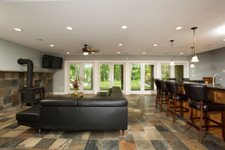 75 Basement with a Wood Stove Ideas You'll Love - October, 2023 | Houzz