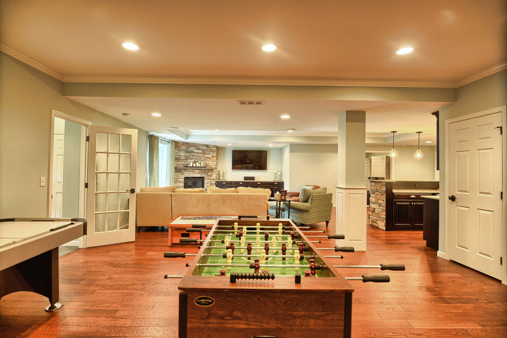 Finished Basement Phoenixville, Pa Chester County Traditional