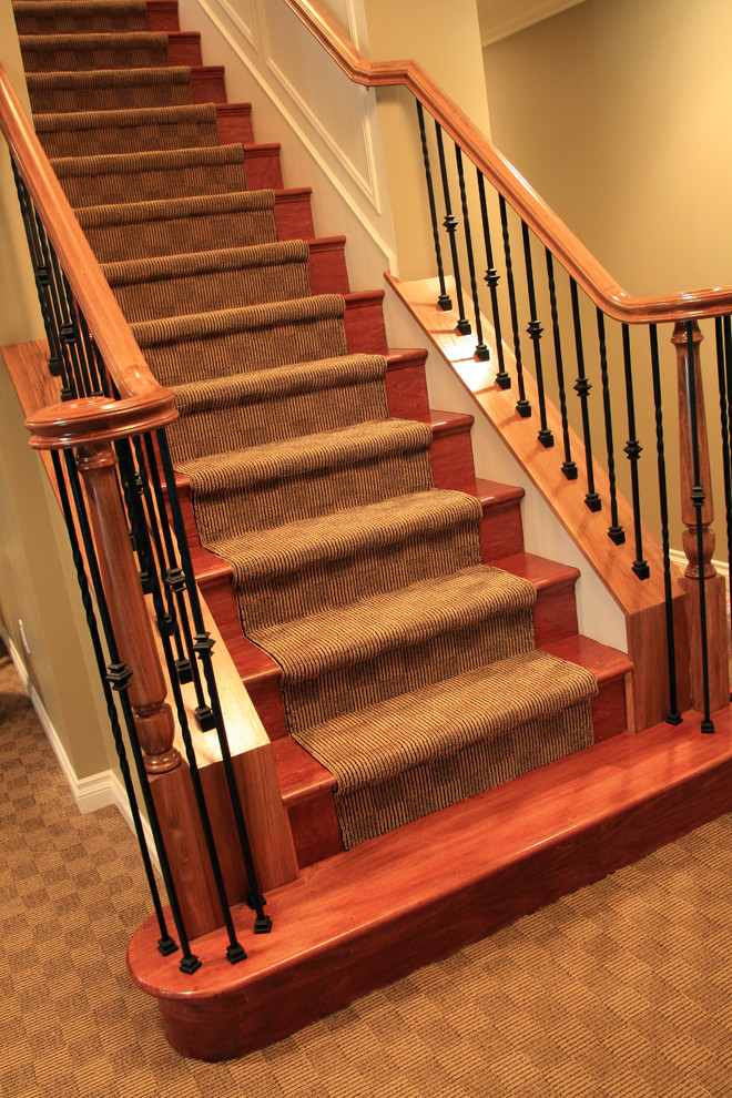 Example of a classic staircase design in Detroit
