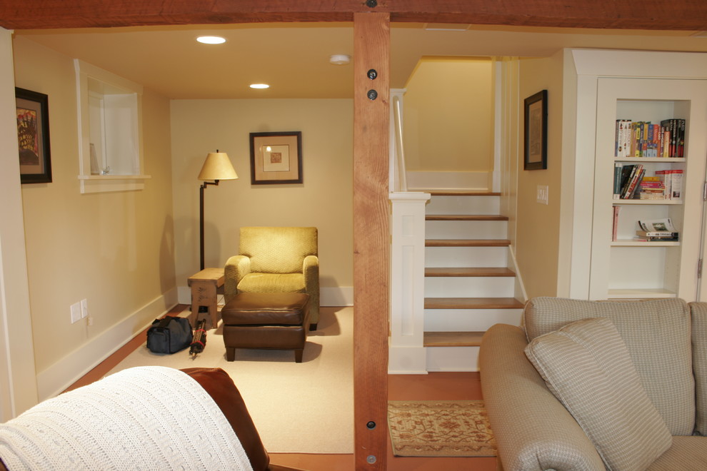 Finished Basement Traditional Basement Seattle by SortunVos