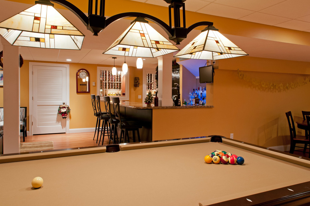 Finished basements Ashland, MA Traditional Basement Boston by