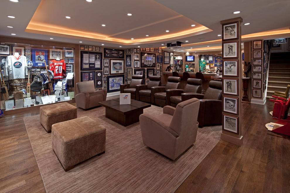 Example of a classic basement design in Toronto