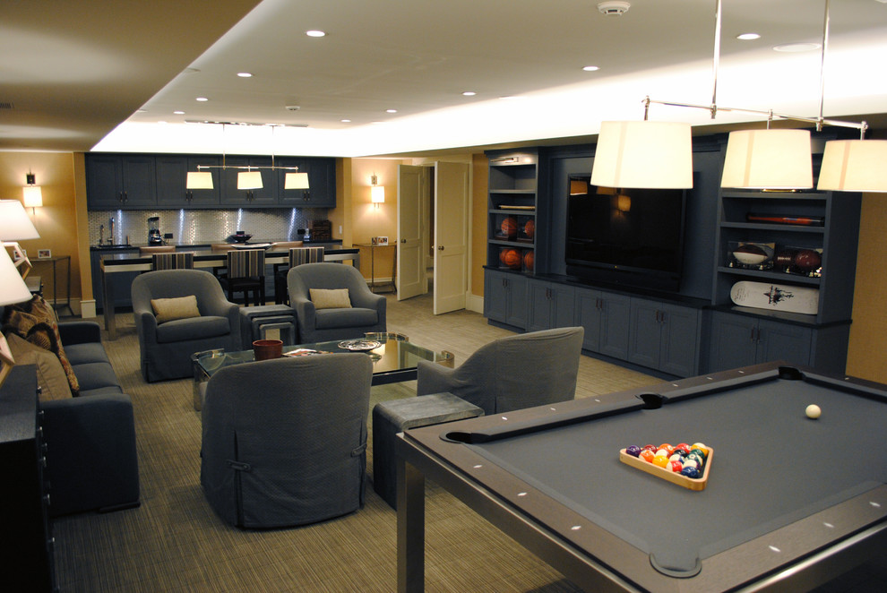 Photo of a contemporary games room in Chicago.
