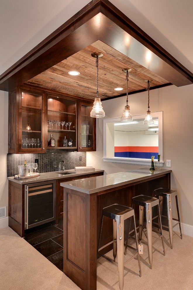 Example of a classic basement design in Minneapolis