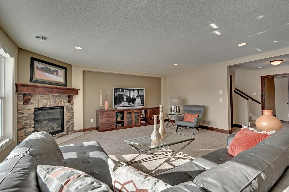Hanson Builders North Oaks - Contemporary - Basement - Minneapolis - by ...