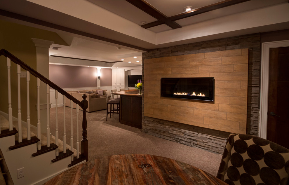 Heat & Glo Cosmo 42 Gas Fireplace Contemporary Basement