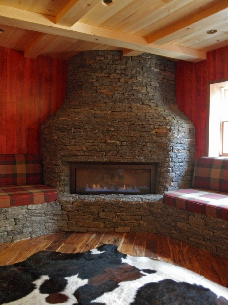 Heatilator Rave Gas Fireplace Contemporary Basement New York by