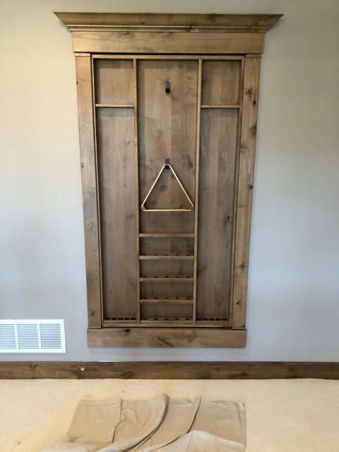 Hidden Door Pool Cue Rack - Basement - Denver - by Anthony Joseph 