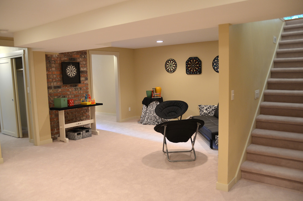 Inspiration for a timeless basement remodel in Seattle