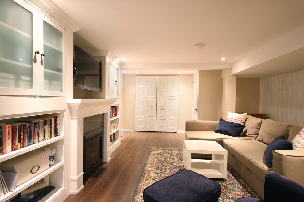Example of a classic basement design in Ottawa