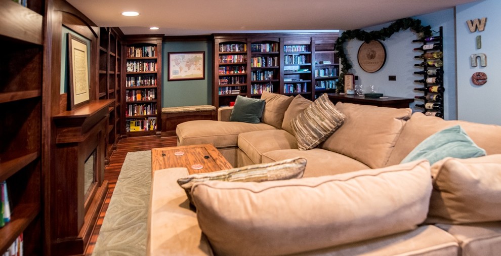 Home Library Traditional Basement Chicago by Create Remodeling Houzz