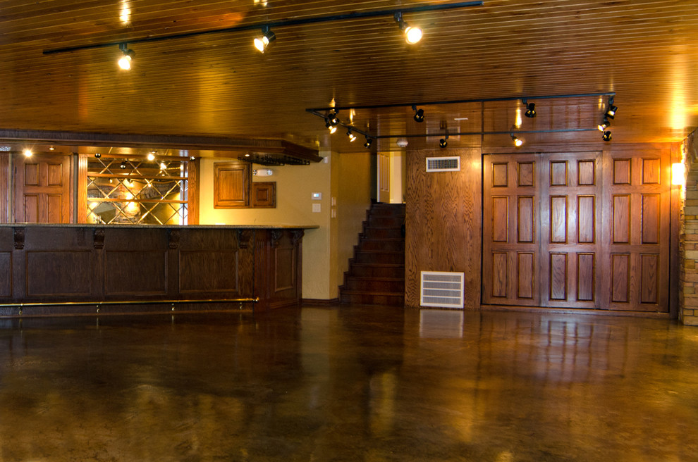 House Remodel After Fire Rustic Basement Dallas by Fedorko