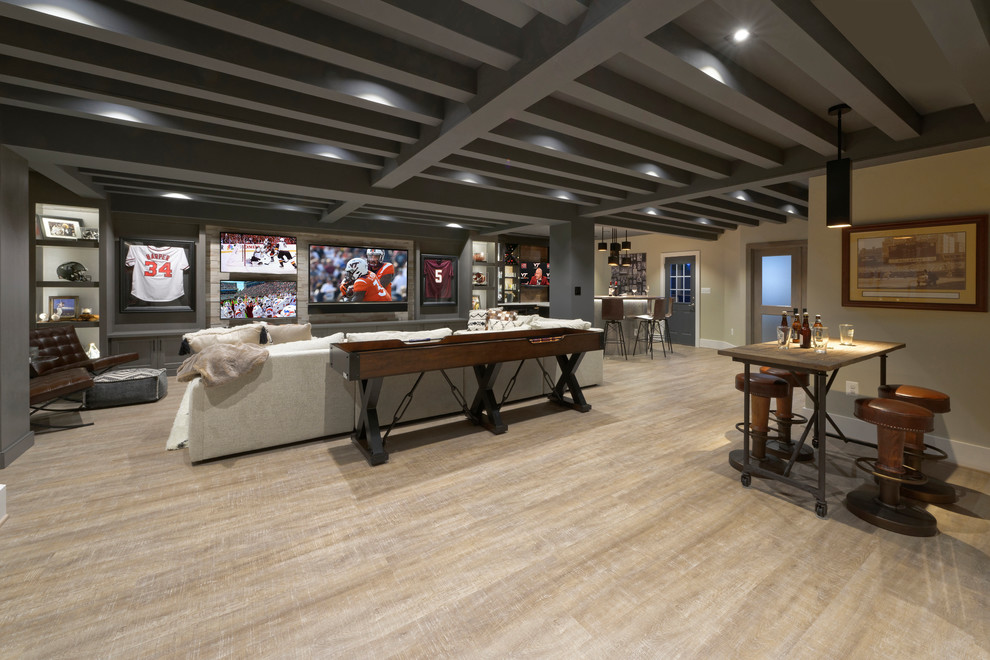 Industrial Chic Sports Enthusiast's Basement Industrial Basement