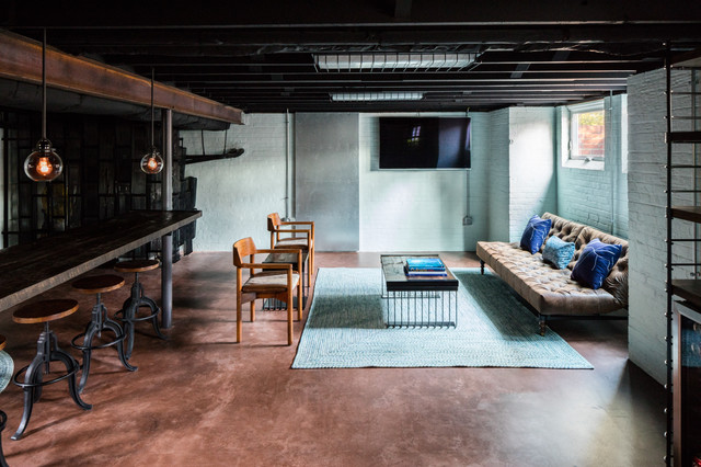 Industrial Deco Lounge - Industrial - Keller - Raleigh - von Calico Studio  | Houzz