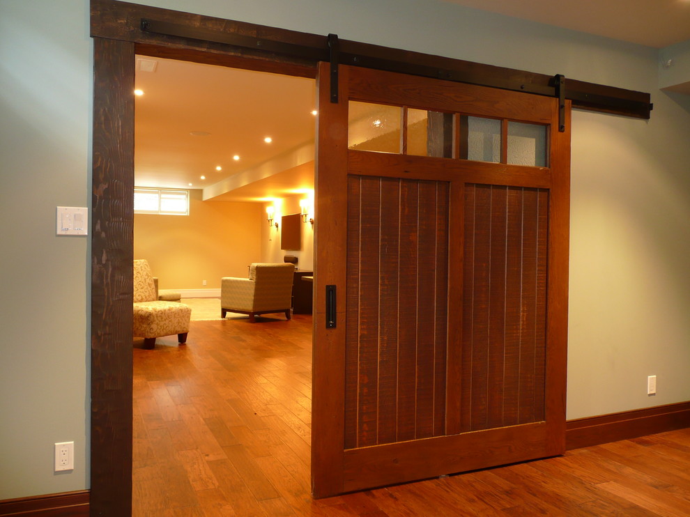 Interior Sliding Doors Basement Toronto by Homestead Woodworks
