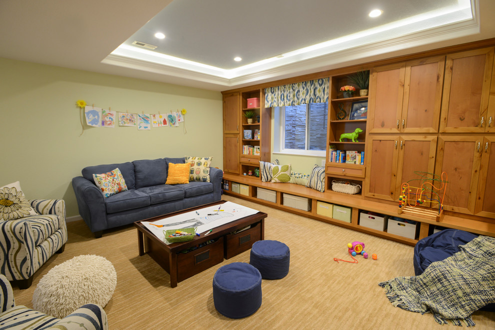 Kid Friendly Basement Remodel Contemporary Basement Denver by